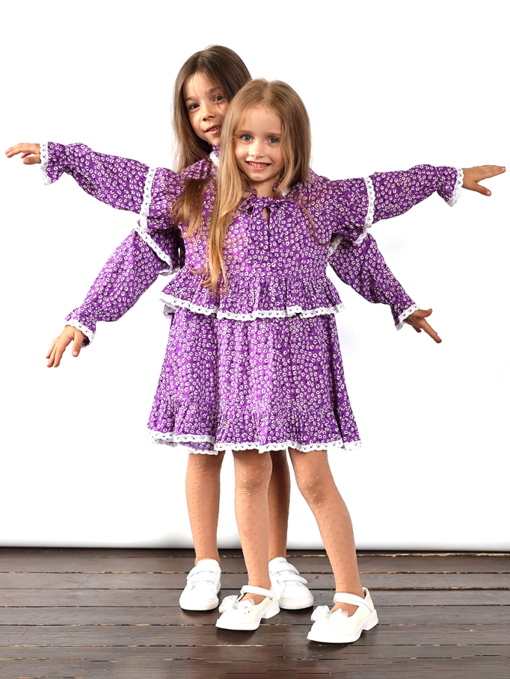 Платье для девочки нарядное БУШОН ST60, цвет фиолетовый