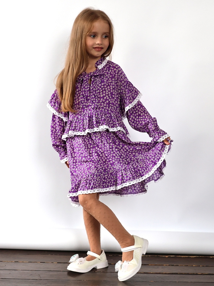 Платье для девочки нарядное БУШОН ST60, цвет фиолетовый