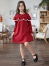Платье для девочки школьное БУШОН SK33, цвет бордовый
