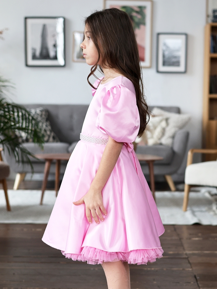 Платье для девочки БУШОН ST34, праздничное цвет розовый