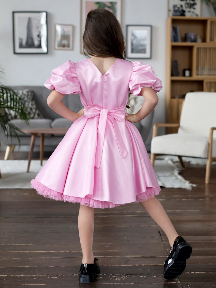 Платье для девочки БУШОН ST34, праздничное цвет розовый