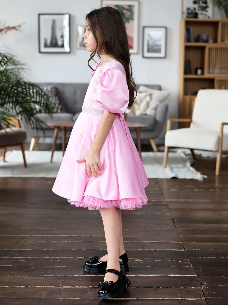 Платье для девочки БУШОН ST34, праздничное цвет розовый