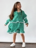 Платье для девочки нарядное БУШОН ST60, цвет зеленый