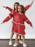Платье для девочки нарядное БУШОН ST60, цвет красный