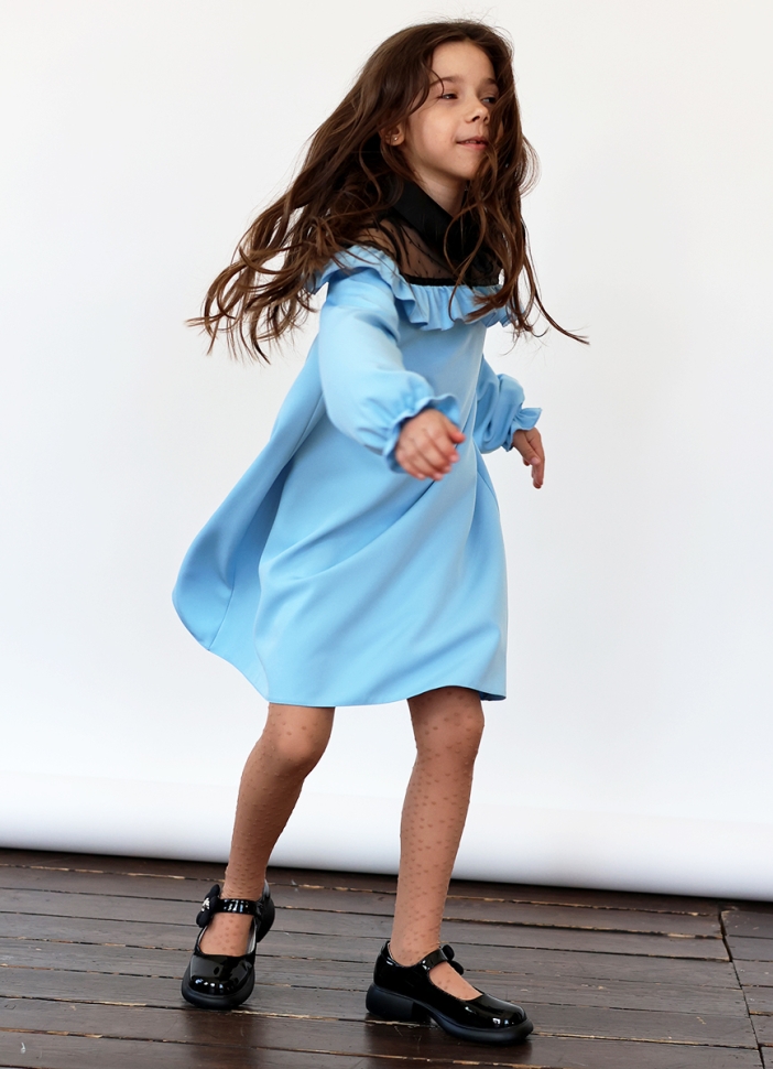 Платье для девочки нарядное БУШОН ST55, цвет голубой