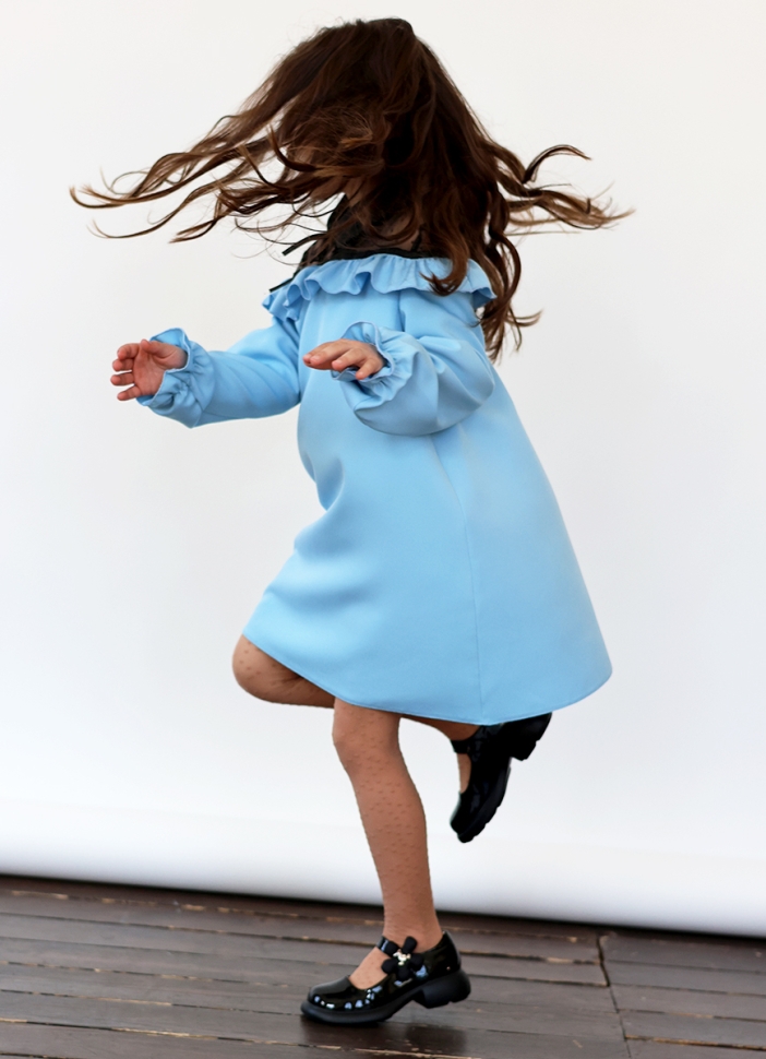 Платье для девочки нарядное БУШОН ST55, цвет голубой