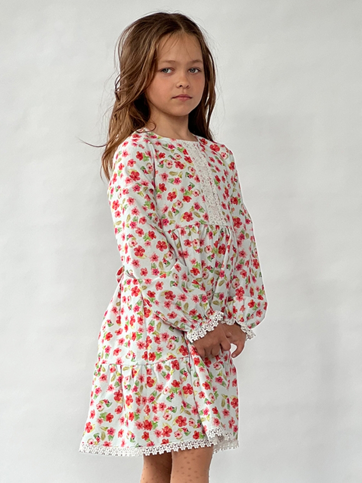 Платье для девочки нарядное БУШОН XB88, цвет цветы