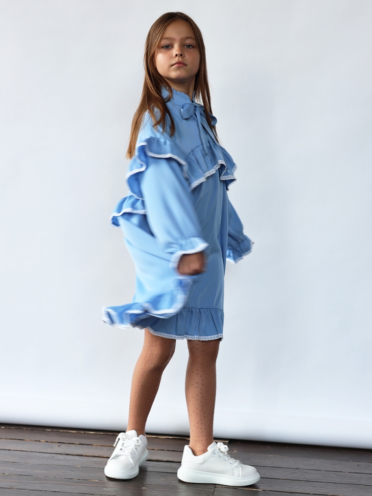 Платье для девочки нарядное БУШОН ST60, цвет голубой 