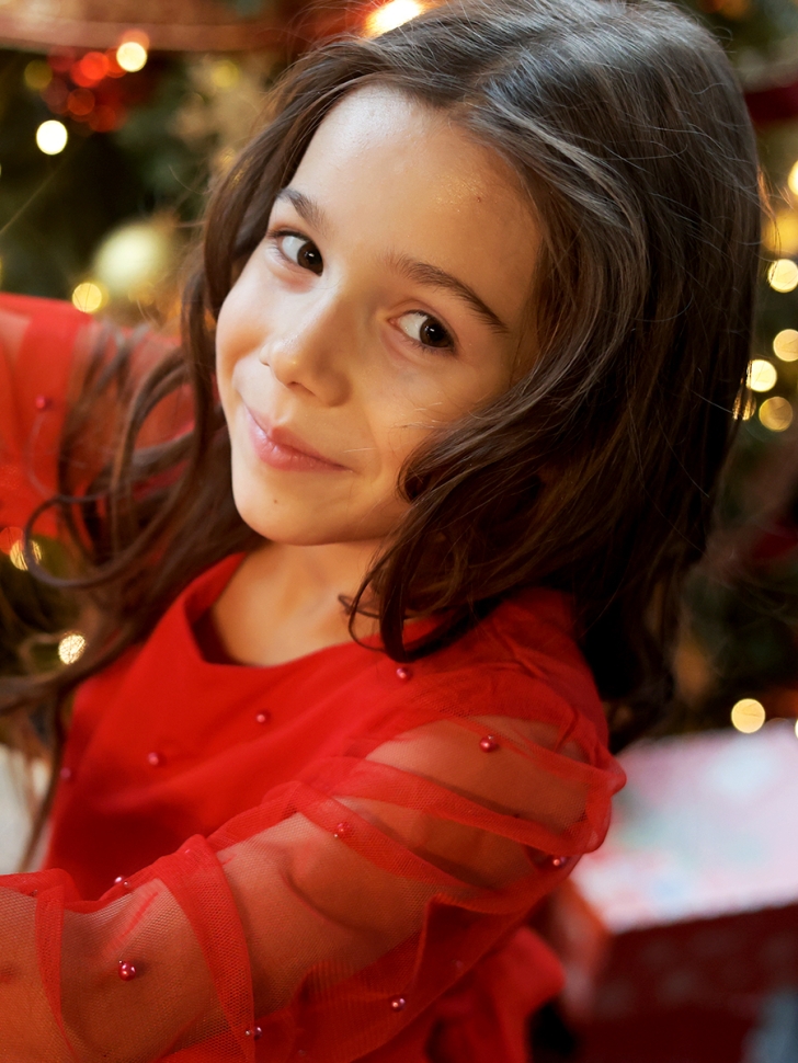 Платье для девочки нарядное БУШОН ST511, цвет красный 