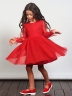 Платье для девочки нарядное БУШОН ST511, цвет красный 