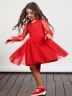 Платье для девочки нарядное БУШОН ST511, цвет красный 