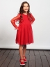 Платье для девочки нарядное БУШОН ST511, цвет красный 