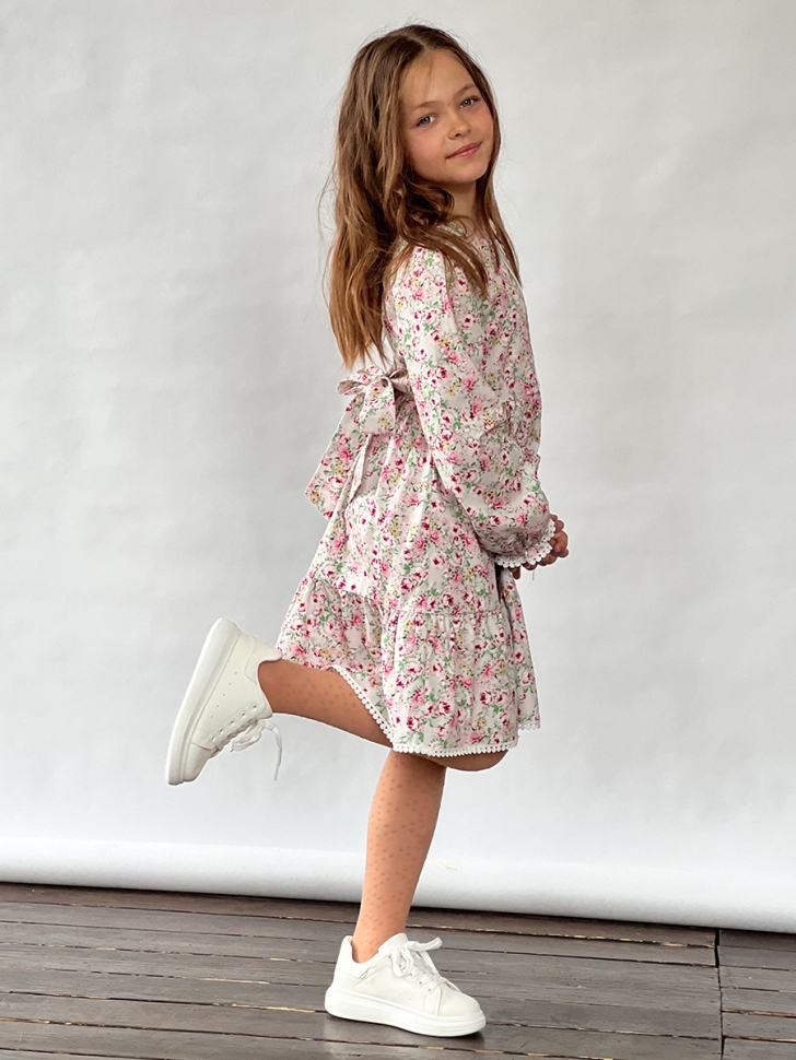 Платье для девочки нарядное БУШОН XB88, цвет розы