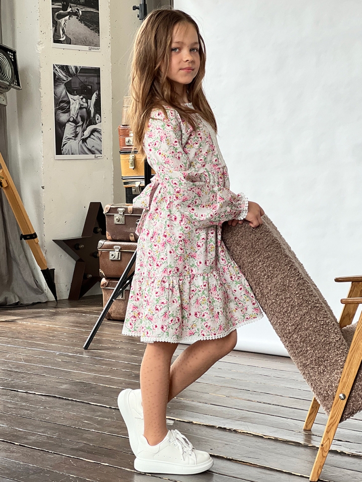 Платье для девочки нарядное БУШОН XB88, цвет розы