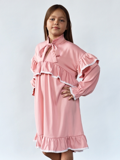 Платье для девочки нарядное БУШОН ST60, цвет розовый