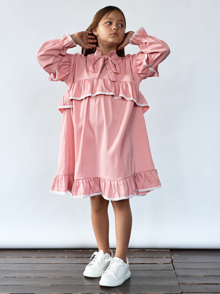 Платье для девочки нарядное БУШОН ST60, цвет розовый