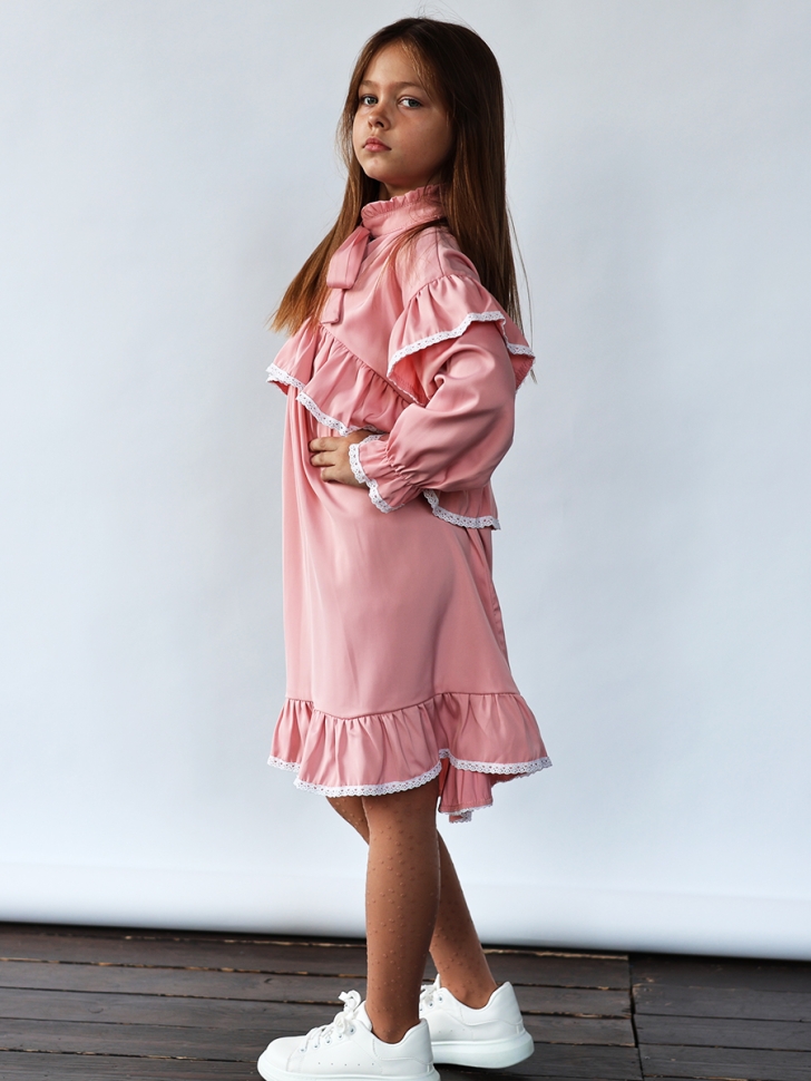 Платье для девочки нарядное БУШОН ST60, цвет розовый