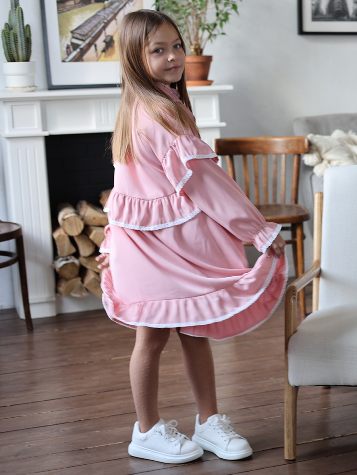 Платье для девочки нарядное БУШОН ST60, цвет розовый