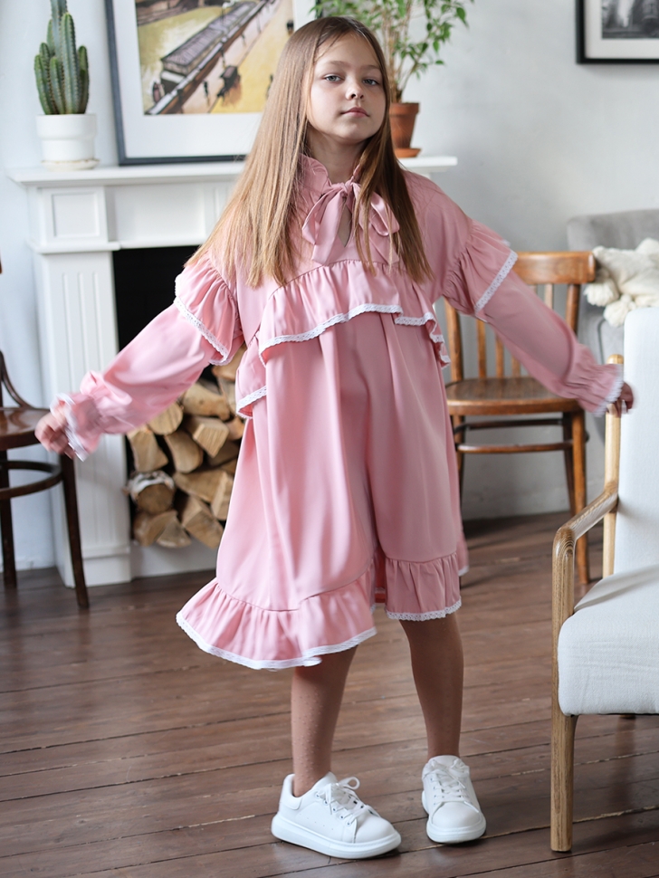 Платье для девочки нарядное БУШОН ST60, цвет розовый