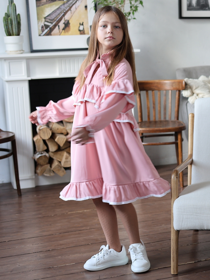 Платье для девочки нарядное БУШОН ST60, цвет розовый