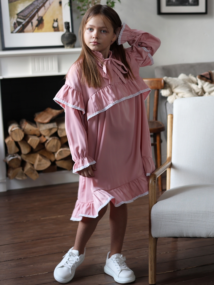 Платье для девочки нарядное БУШОН ST60, цвет розовый