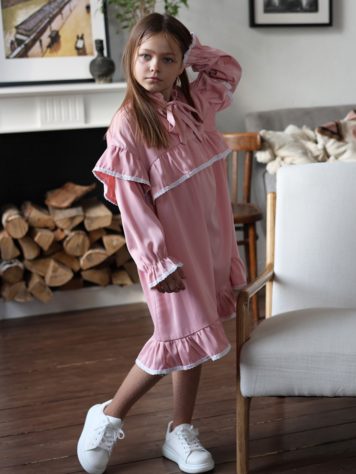 Платье для девочки нарядное БУШОН ST60, цвет розовый