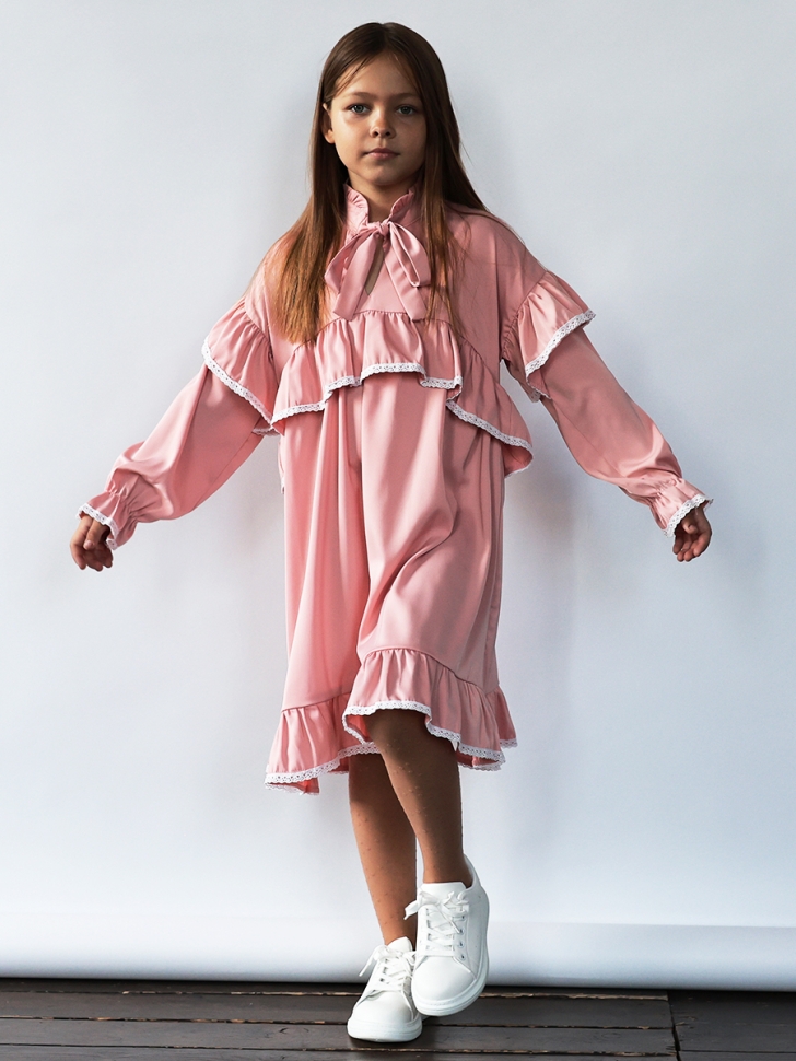 Платье для девочки нарядное БУШОН ST60, цвет розовый