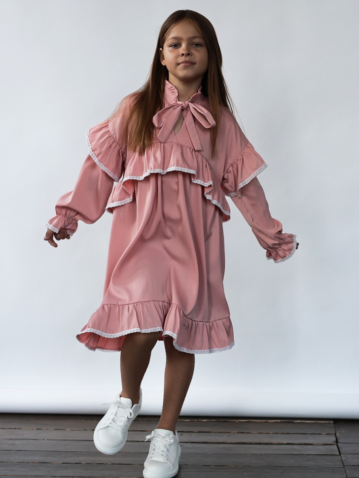 Платье для девочки нарядное БУШОН ST60, цвет розовый