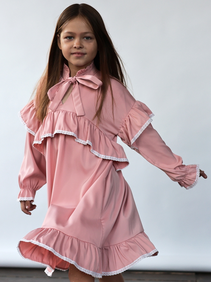 Платье для девочки нарядное БУШОН ST60, цвет розовый