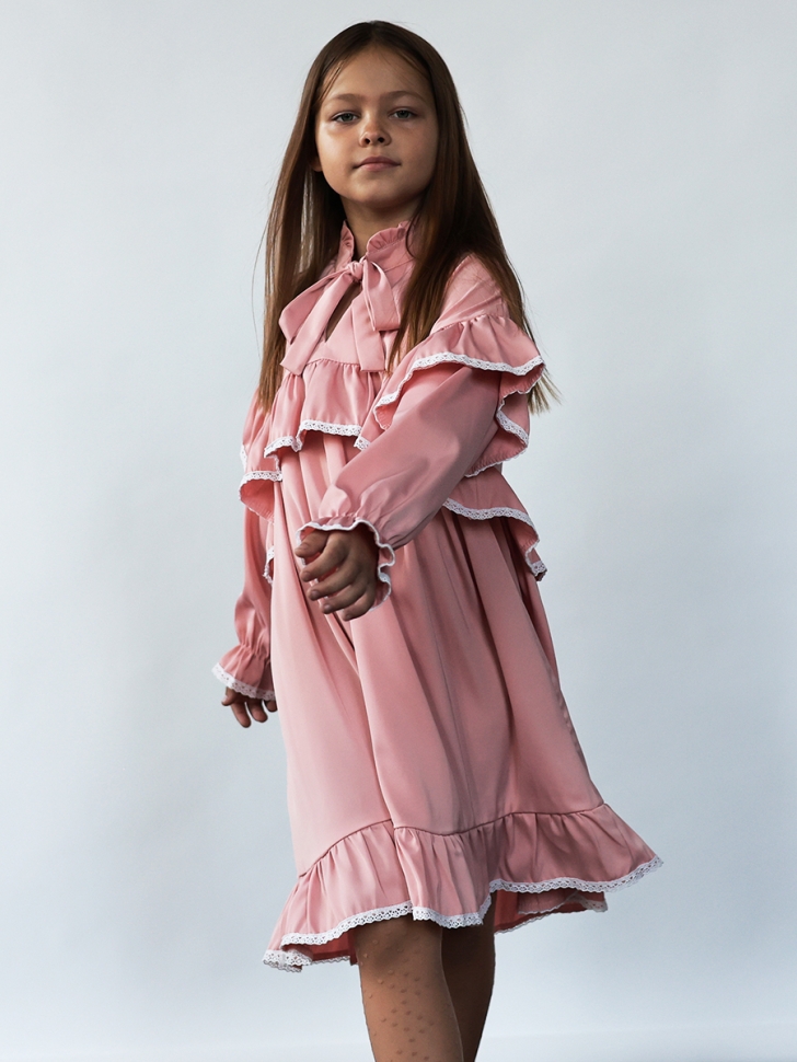 Платье для девочки нарядное БУШОН ST60, цвет розовый