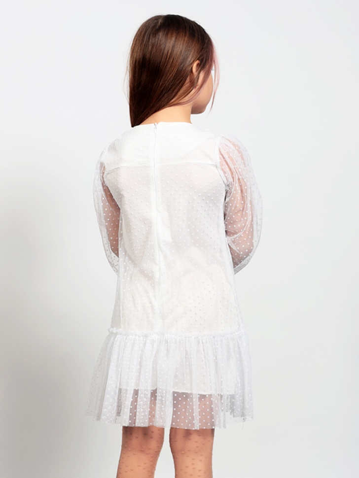 Платье для девочки нарядное БУШОН ST56, цвет белый