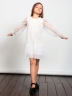 Платье для девочки нарядное БУШОН ST56, цвет белый