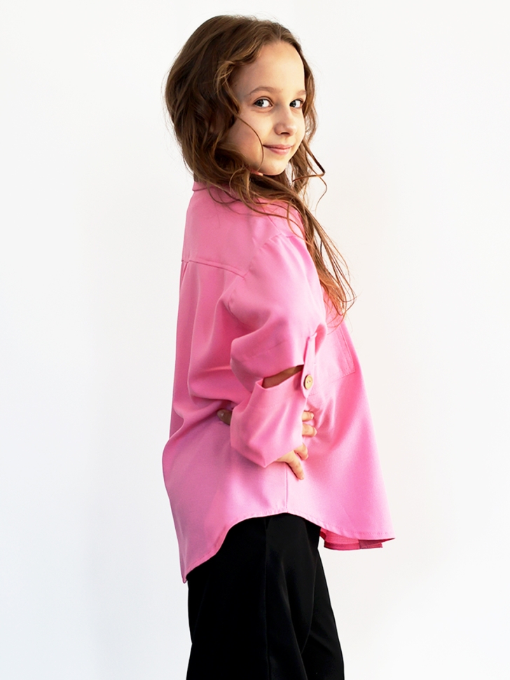 Рубашка для девочки БУШОН, цвет ярко-розовый