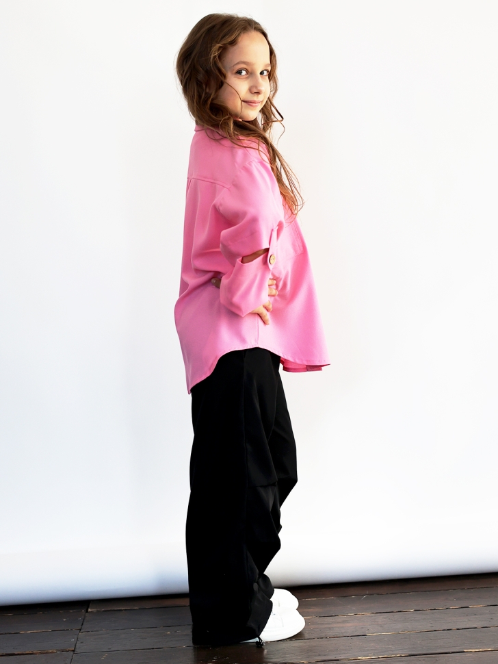 Рубашка для девочки БУШОН, цвет ярко-розовый