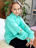 Рубашка для девочки БУШОН, цвет бирюзовый