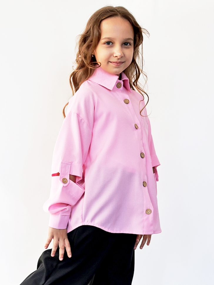 Рубашка для девочки БУШОН, цвет розовый