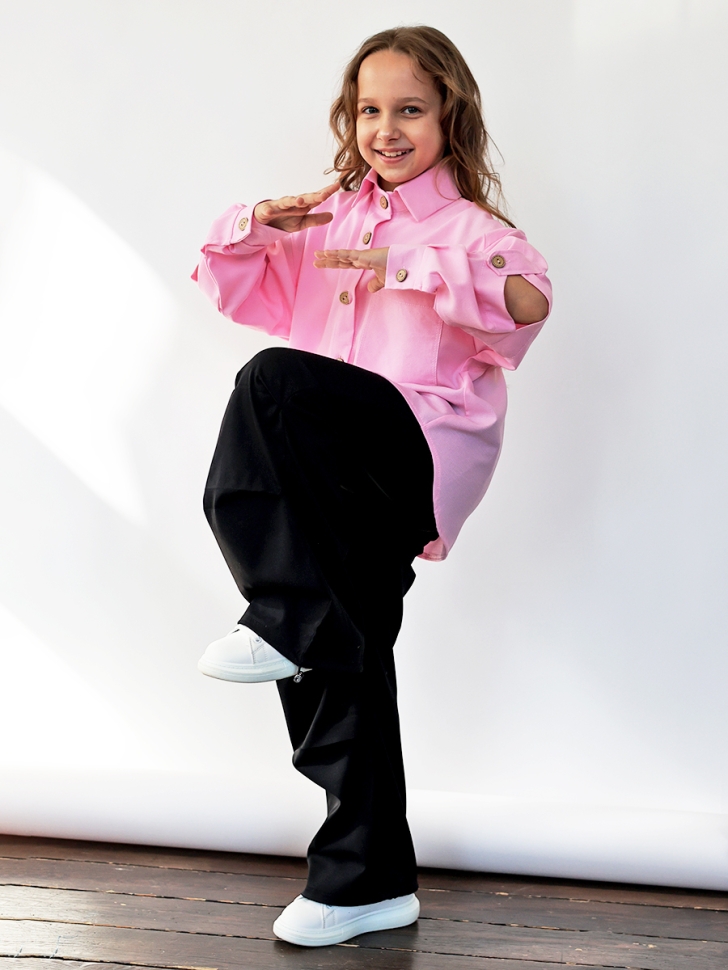 Рубашка для девочки БУШОН, цвет розовый