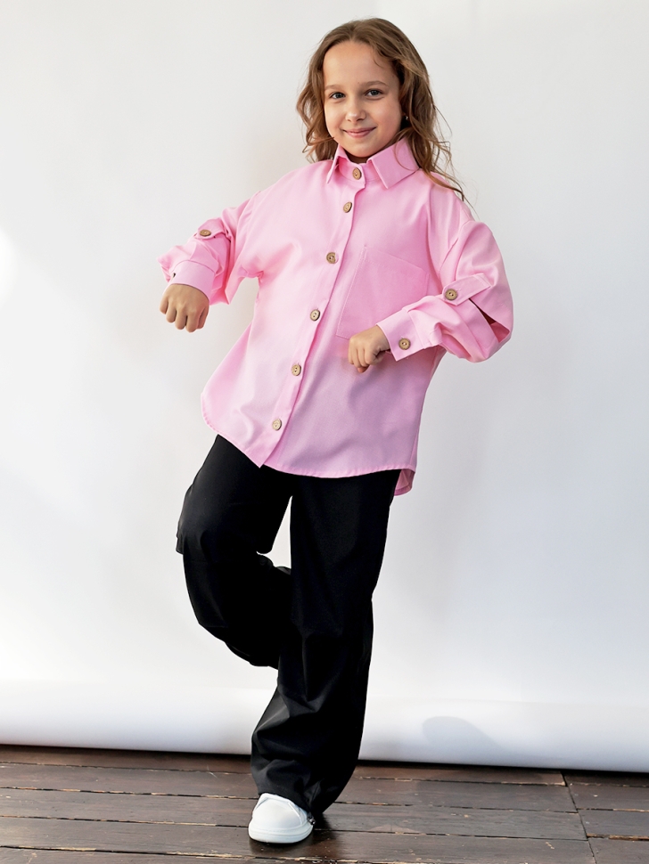 Рубашка для девочки БУШОН, цвет розовый