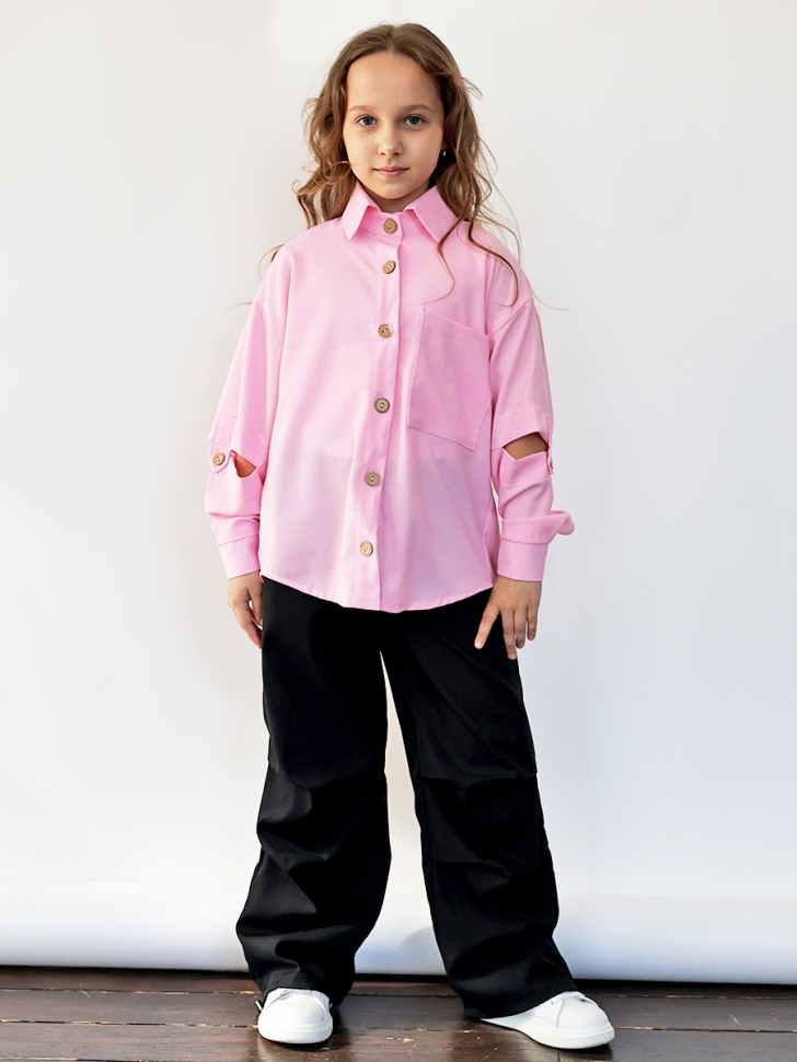 Рубашка для девочки БУШОН, цвет розовый
