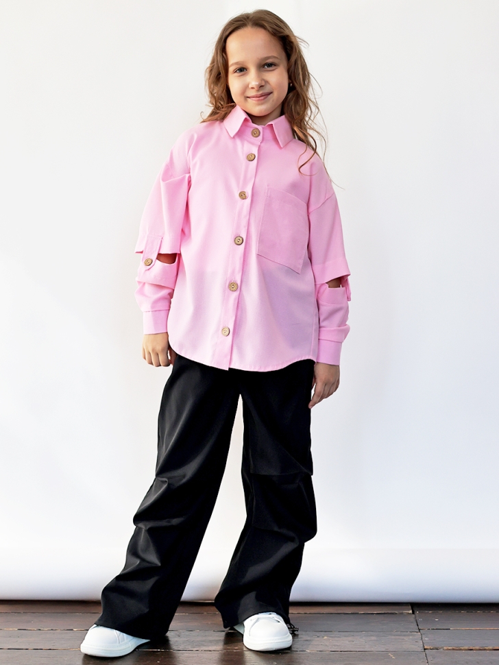 Рубашка для девочки БУШОН, цвет розовый