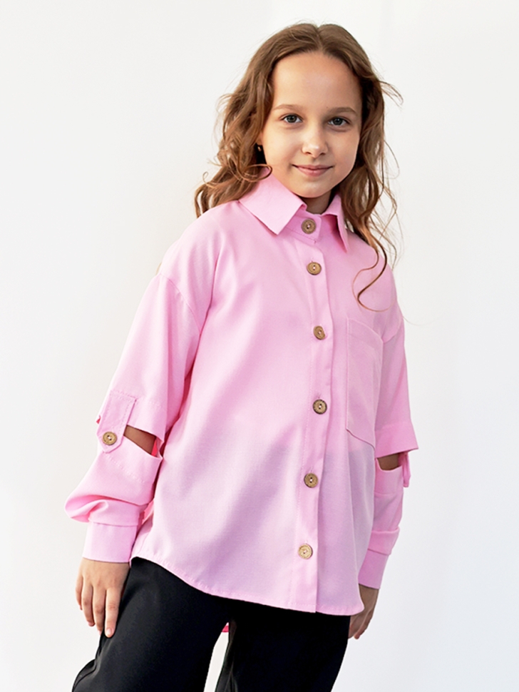 Рубашка для девочки БУШОН, цвет розовый