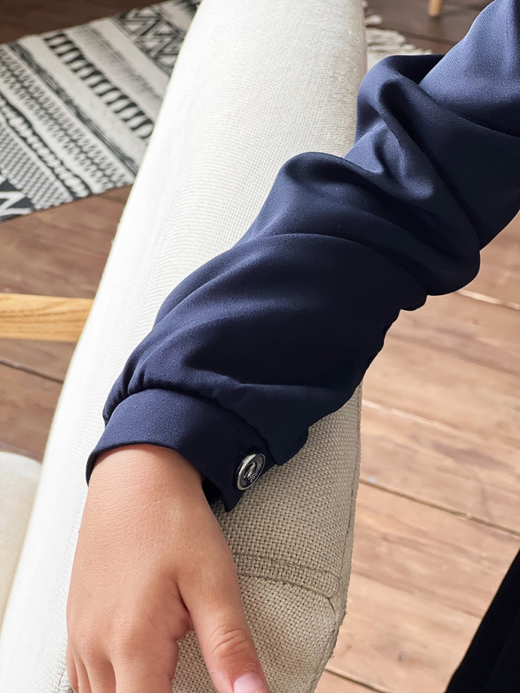 Платье для девочки школьное БУШОН SK19, цвет темно-синий 