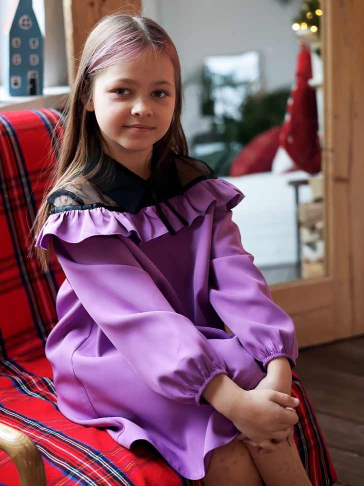 Платье для девочки нарядное БУШОН ST55, цвет сиреневый