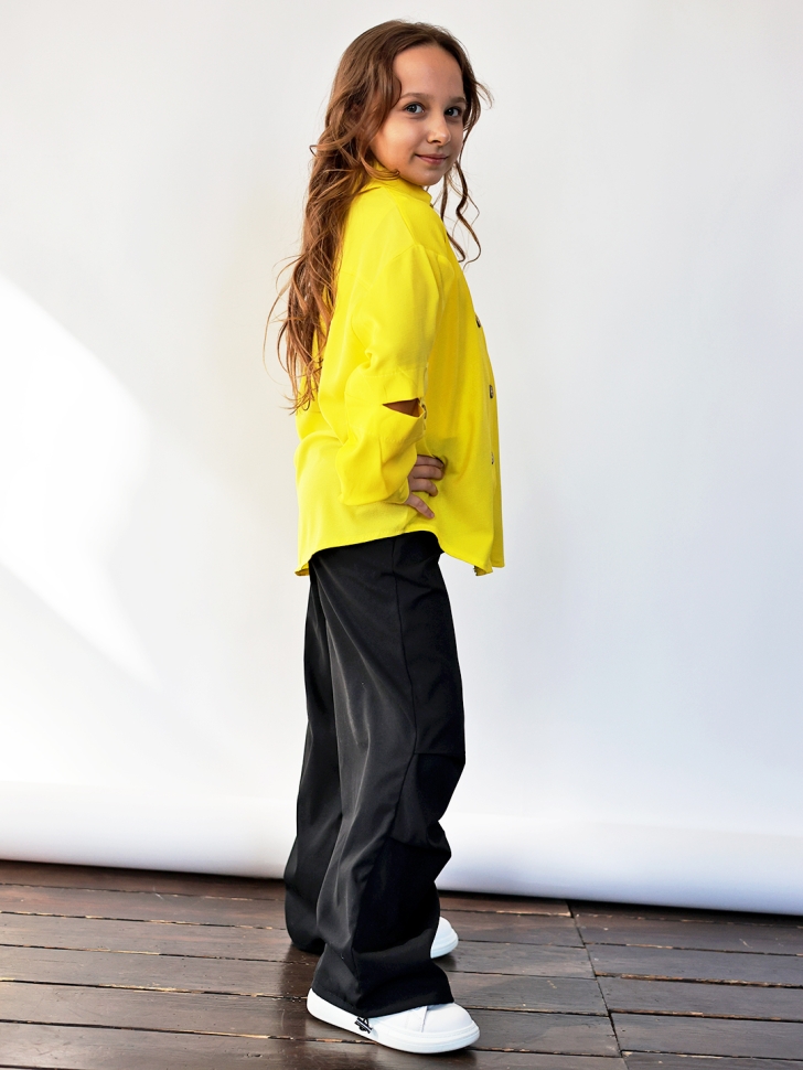 Рубашка для девочки БУШОН, цвет желтый 