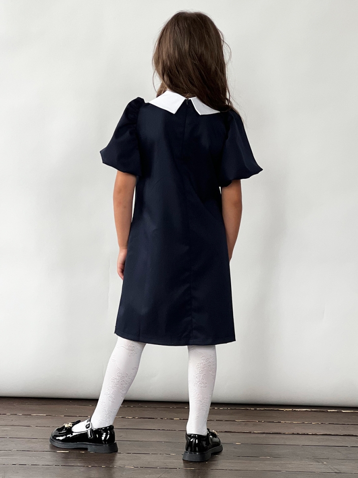 Платье для девочки школьное БУШОН SK20, цвет темно-синий