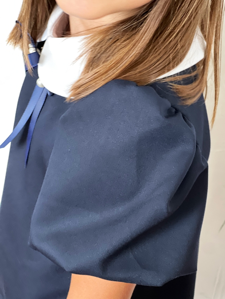 Платье для девочки школьное БУШОН SK20, цвет темно-синий