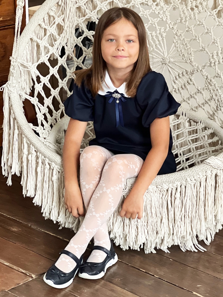 Платье для девочки школьное БУШОН SK20, цвет темно-синий