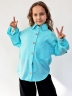Рубашка для девочки БУШОН, цвет голубой