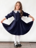 Платье для девочки школьное БУШОН SK16, цвет темно-синий 