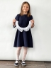 Платье для девочки школьное БУШОН SK16, цвет темно-синий 